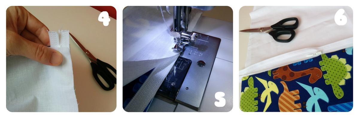 Paso a paso 2 bolsa de tela cremallera