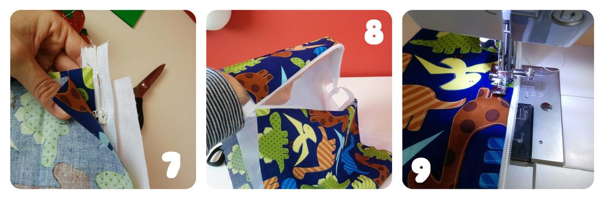 Paso a paso 3 bolsa tela cremallera