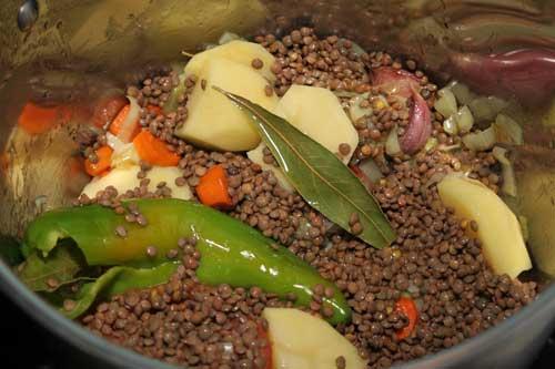 Guiso de Lentejas con Puerros