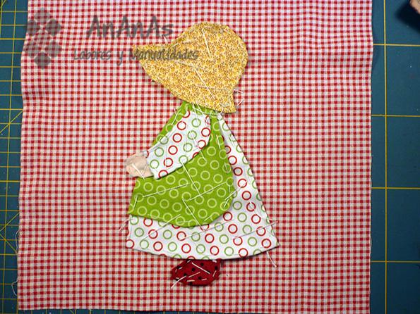 sunbonnet-sue-piezas-hilvanadas-sobre-el-soporte
