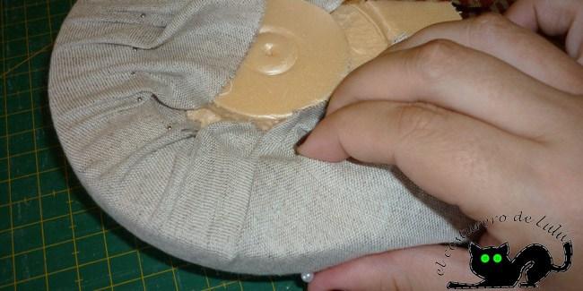 Colocamos la parte trasera con alfileres