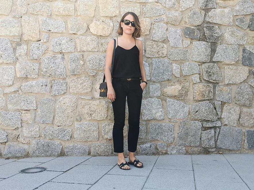 Trini | Tibi camisole Hermes Oran sandals