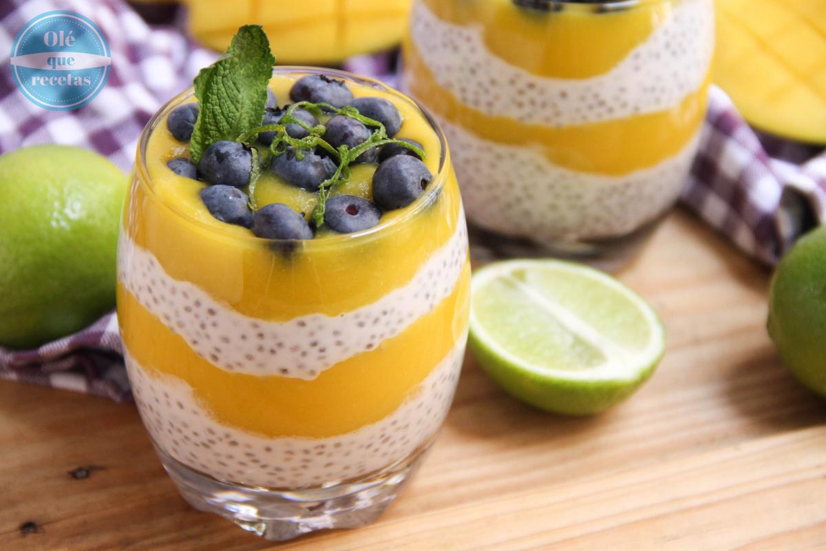 Pudding de semillas de chia y mango