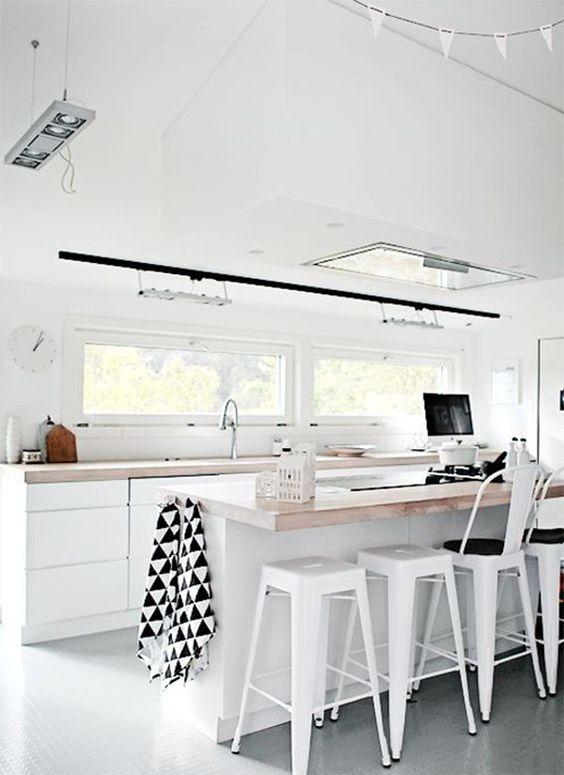 ¿cocinas integradas o independientes? Taburetes