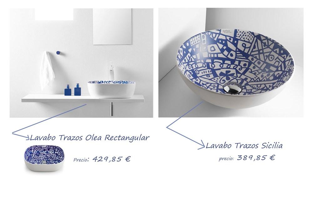 lavabo trazos diseñado por mariscal, david delfin , bathco