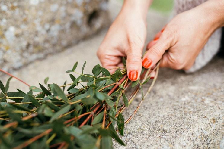 Guirnalda de flores para fiestas