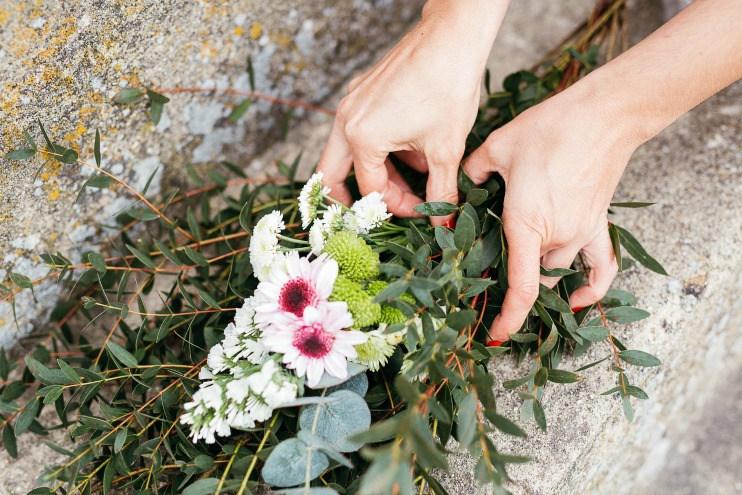Guirnalda de flores para fiestas
