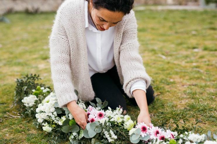 Guirnalda de flores para fiestas
