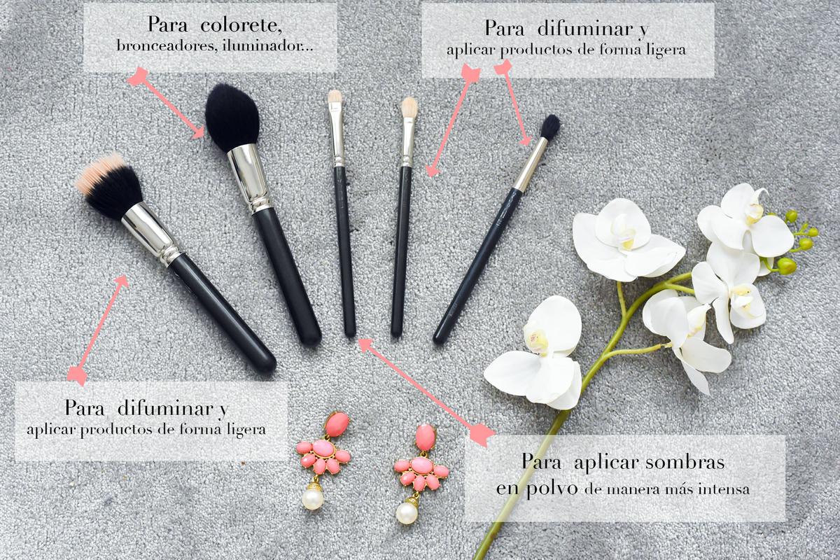 que brochas de maquillaje necesito