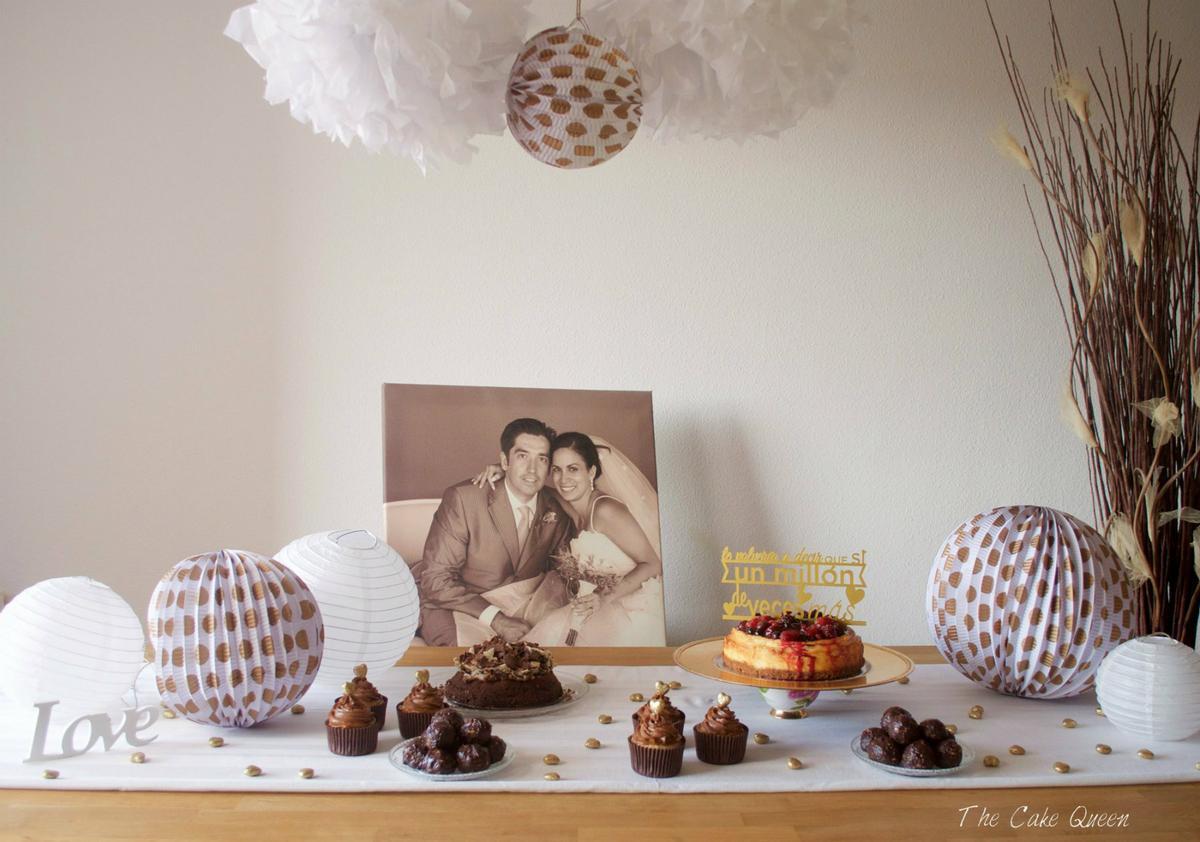 Mini mesa dulce para celebrar mi 10mo. año de boda