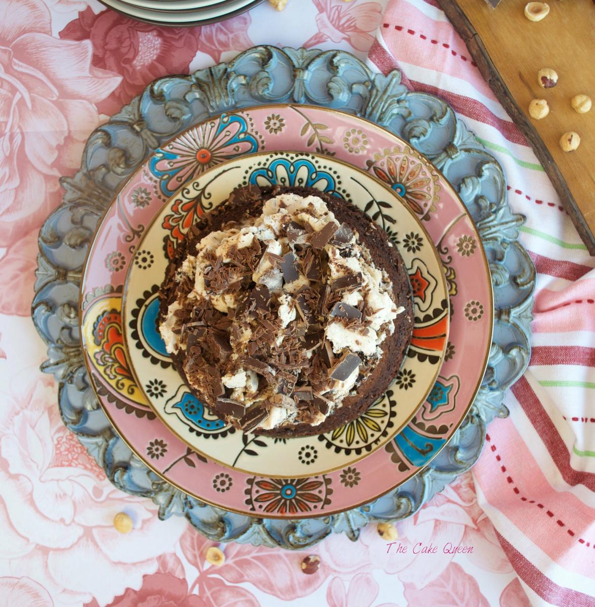Tarta de chocolate y merengue
