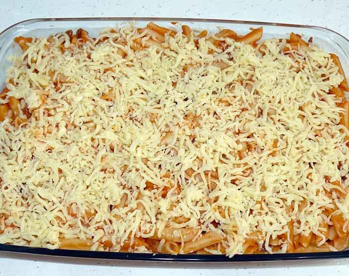 Macarrones con carne gratinados