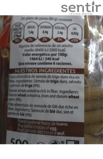 etiquetas nutricionales trampa macarrones
