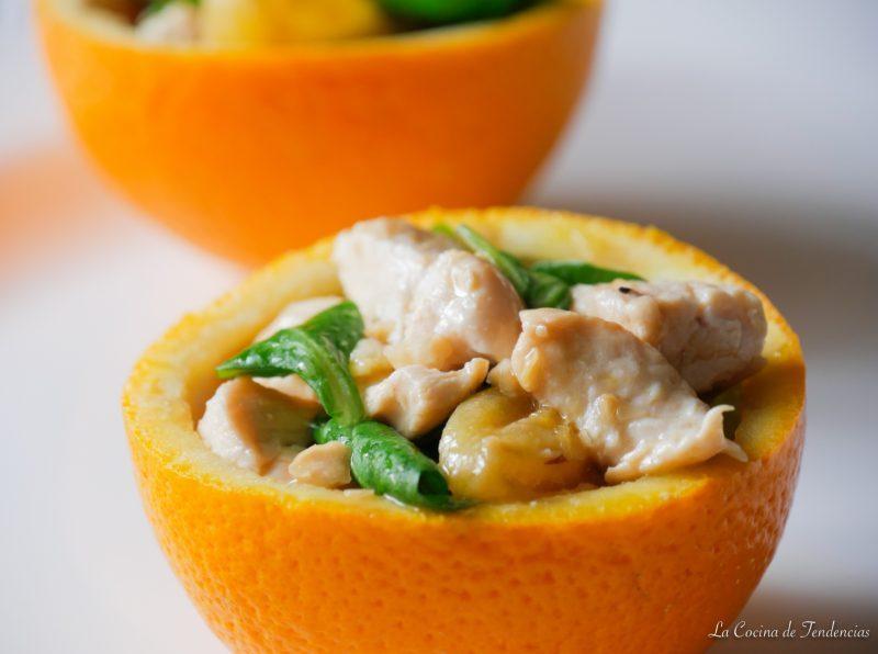 Tartaletas de pollo a la naranja