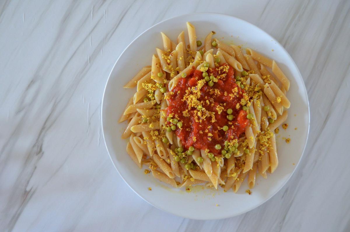 macarrones integrales a la boloñesa veganos