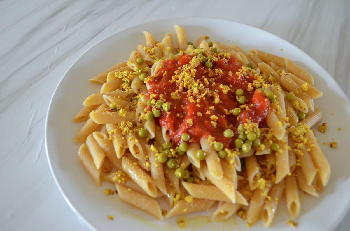macarrones integrales a la boloñesa veganos