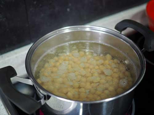 espumar el guiso de garbanzos con calabaza