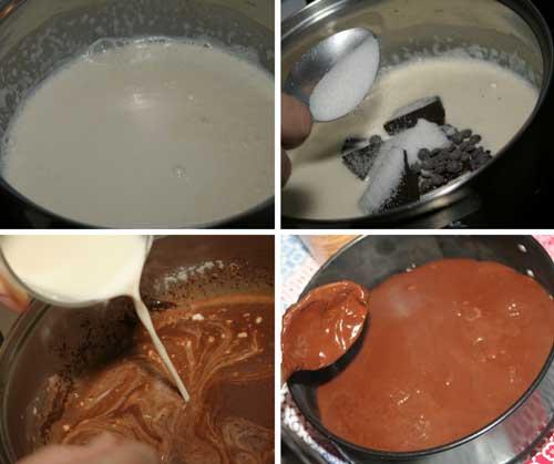 primera tanda pra la tarta 3 chocolates