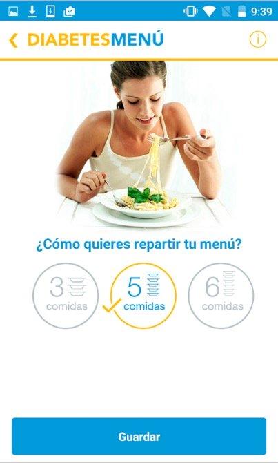 aplicación dieta diabéticos