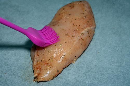 pintar el fiambre de pollo casero