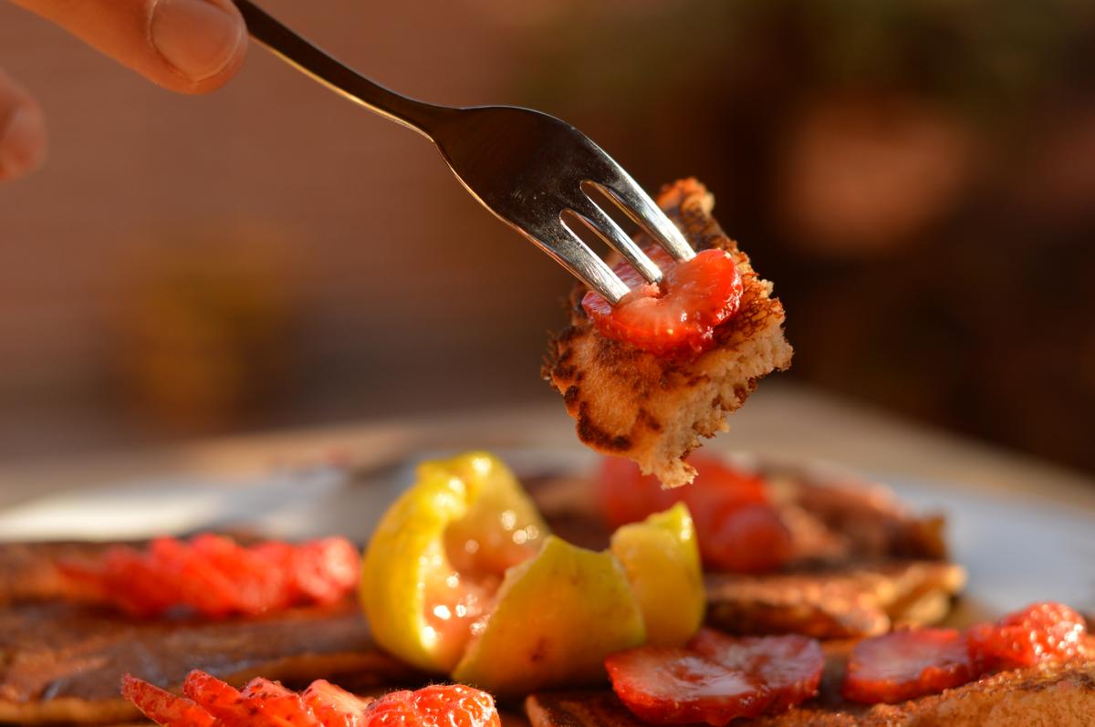Tortitas de trigo sarraceno y sirope de ágave (sin gluten)