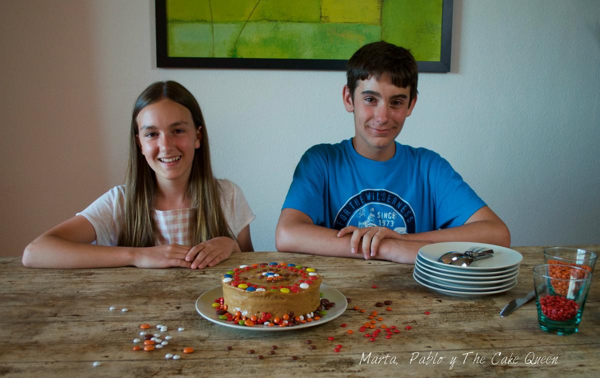 Tarta de dulce de leche y Lacasitos 