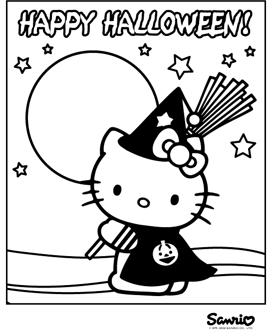 dibujos-para-colorear-hello-kitty-halloween-2