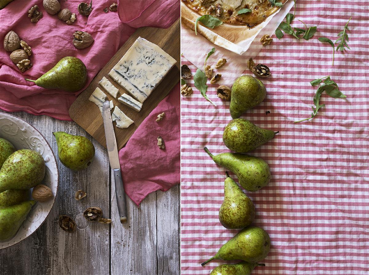 RECETA DE PIZZA CON PERA Y NUECES