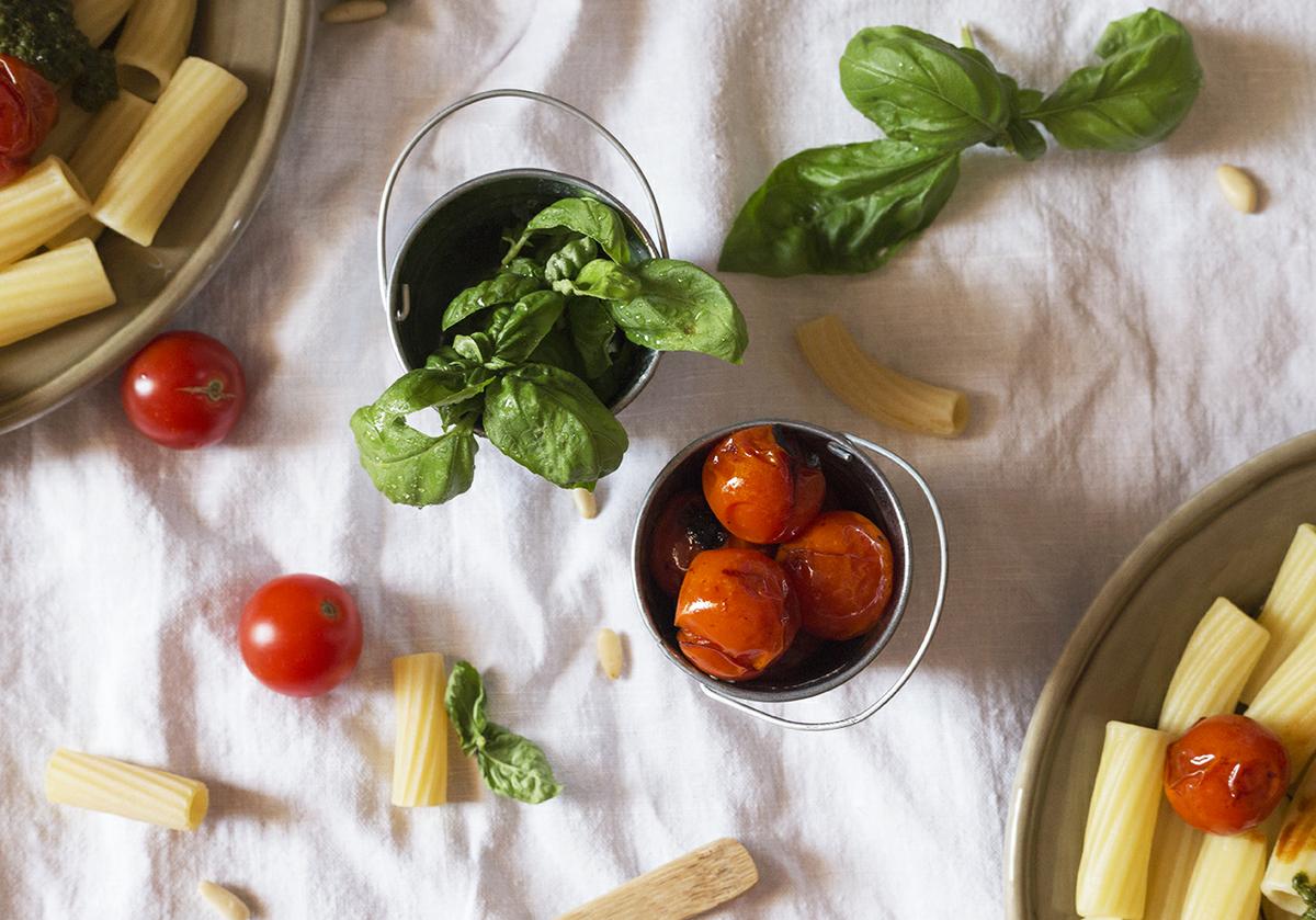 pasta con albahaca