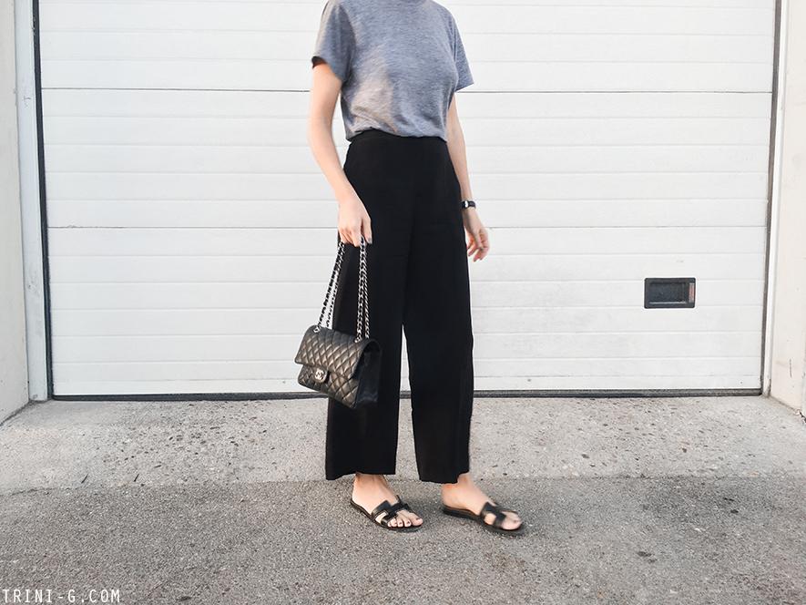 Trini | Theykens Theory trousers Hermes Oran sandals