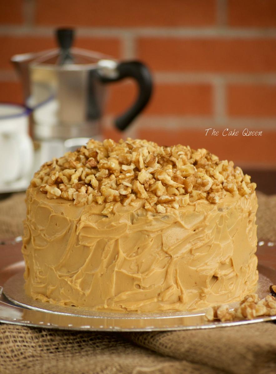 Tarta de café y nueces 
