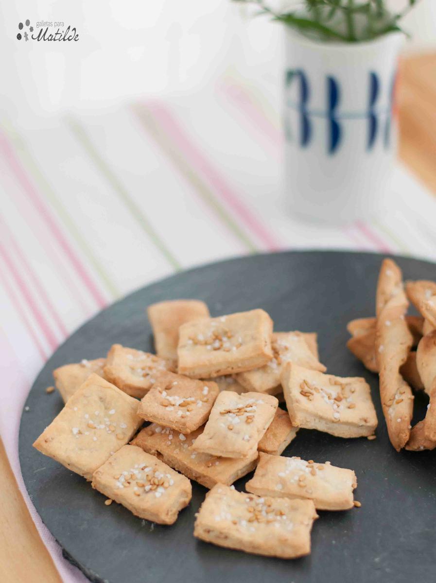 Galletas saladas de sésamo