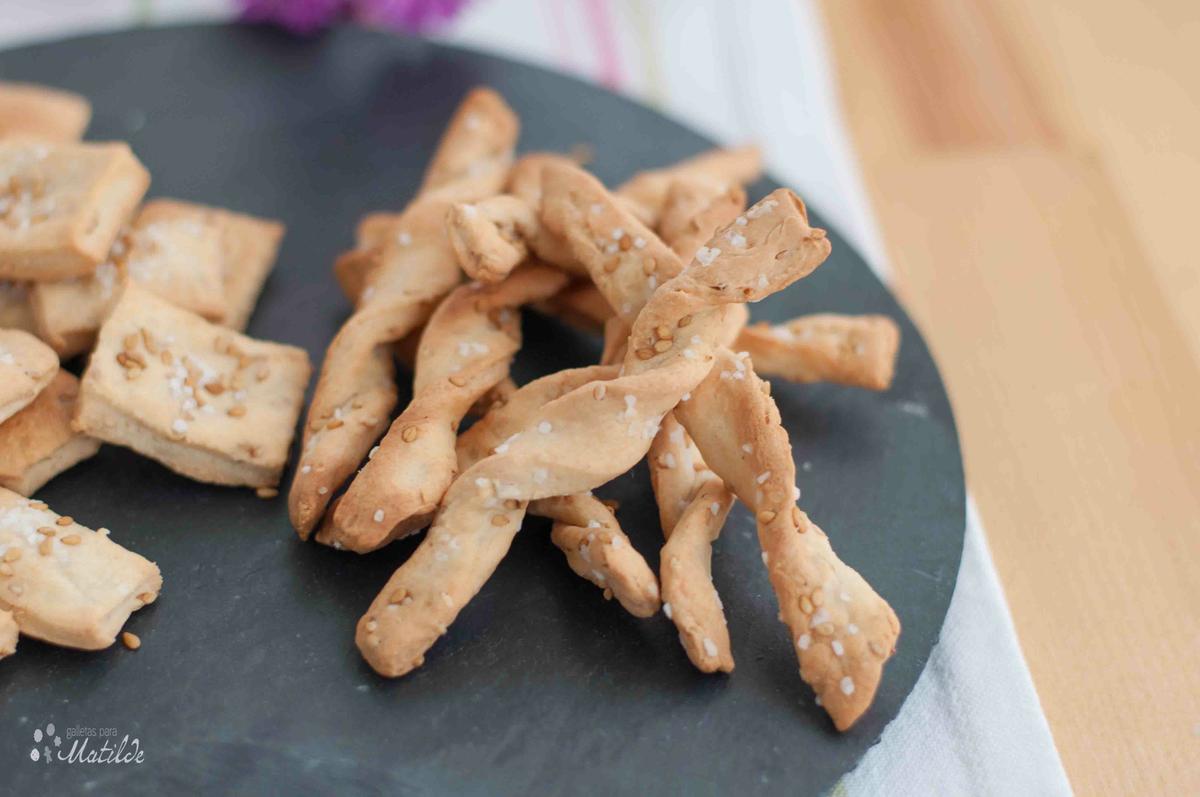Galletas saladas de sésamo