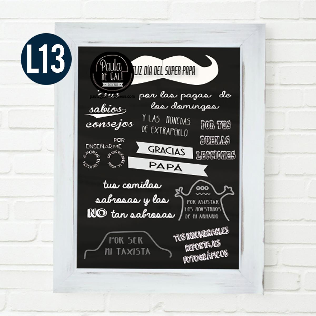 lamina y lienzo personalizado frase dia del padre