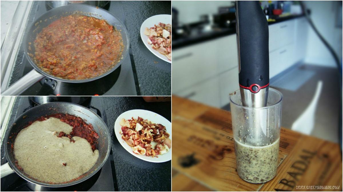 lentejas caviar con oreja de cerdo