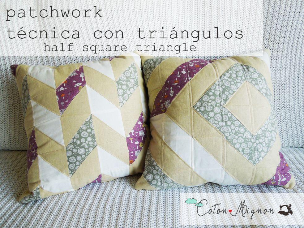 cojin-half-square-triangle-patchwork-coton-mignon