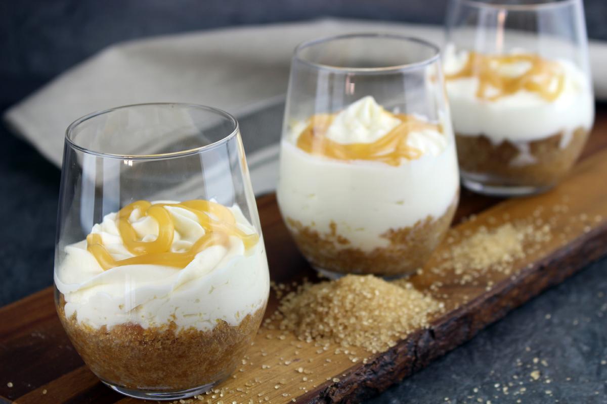 Vasitos de mascarpone y toffee sin lactosa