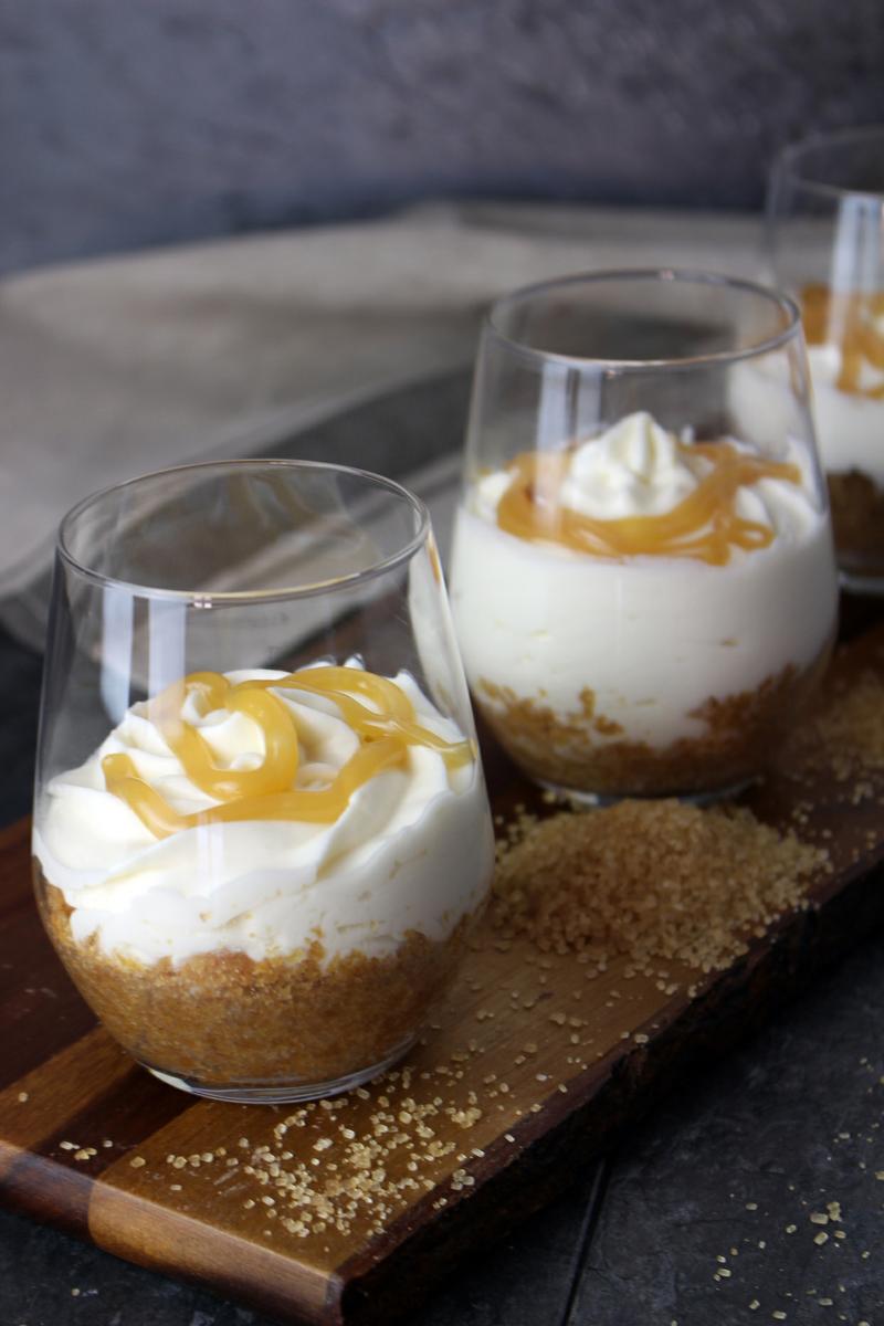 Vasitos de mascarpone y toffee sin lactosa