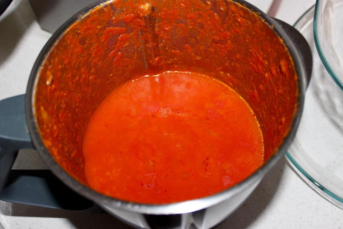 Sopa antes del triturado.