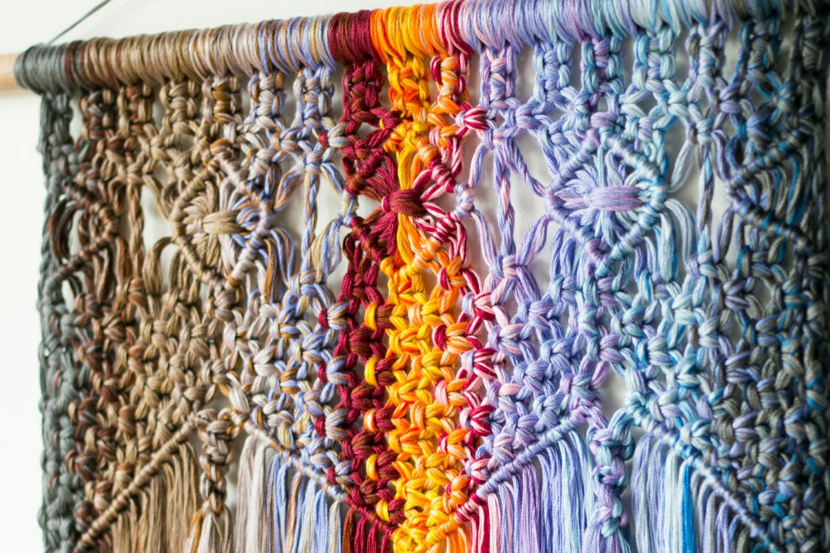 macrame con mouline, visto en "I am a Mess Blog"