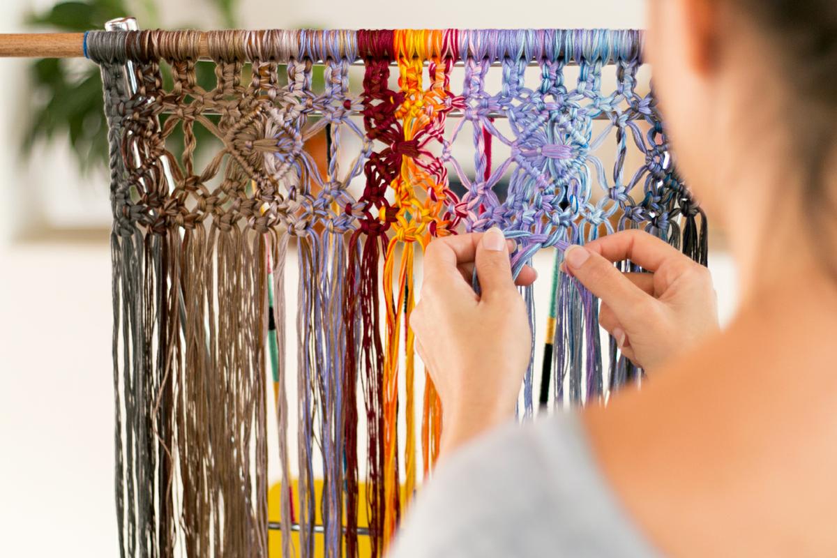 macrame con mouline, visto en "I am a Mess Blog"