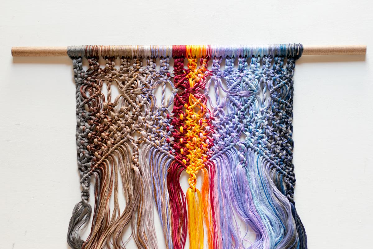 macrame con mouline, visto en "I am a Mess Blog"