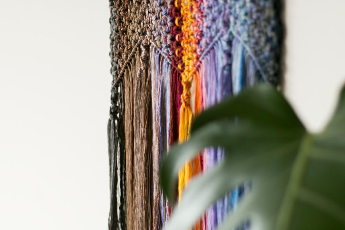 macrame con mouline, visto en "I am a Mess Blog"