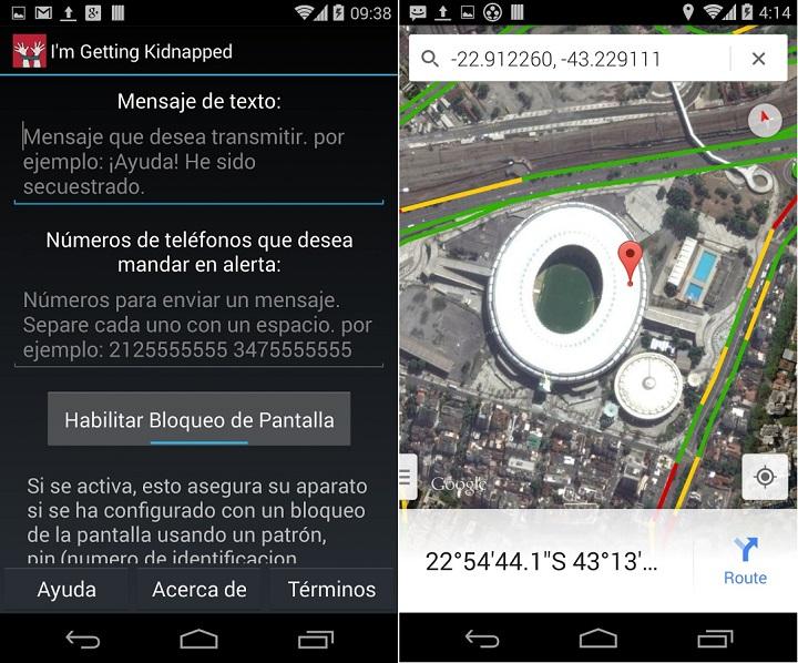 App para prevenir evitar secuestros secuestrado auxilio ayuda android sms contactos im getting kidnapped estoy siendo secuestrado