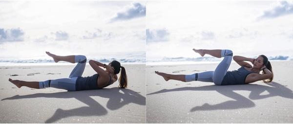 Ejercicios de abdominales bicicleta