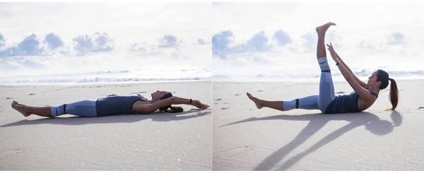 Ejercicios de abdominales tocar el dedo