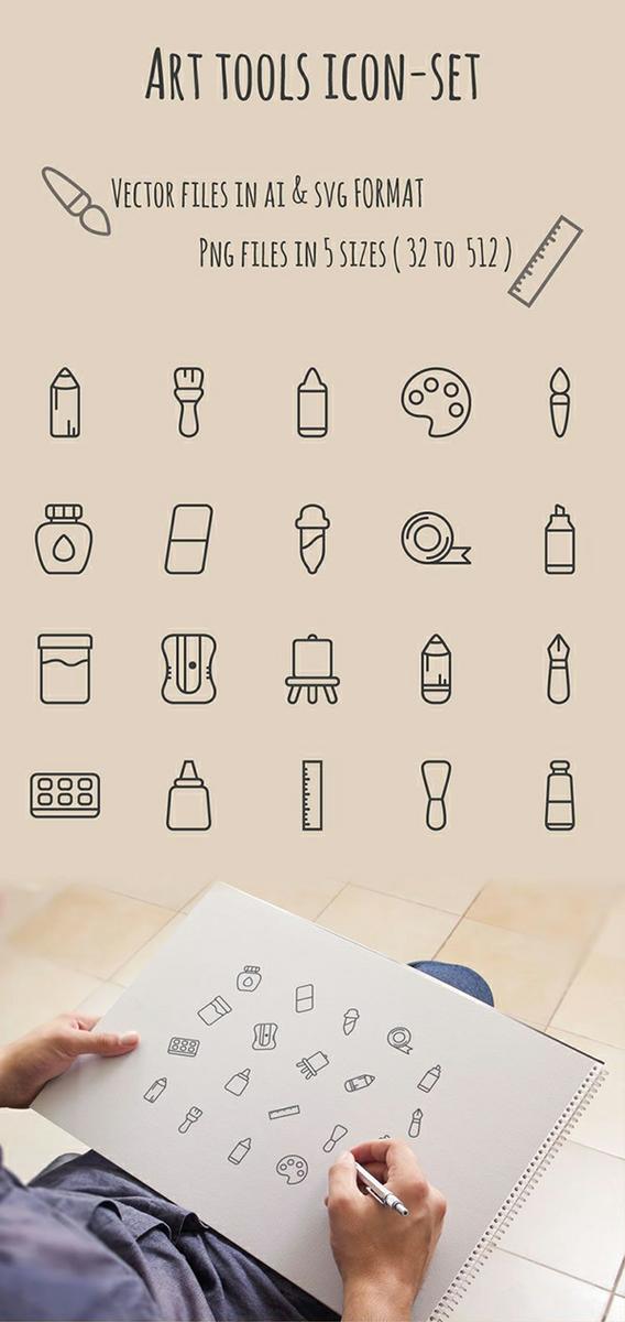 art-tools-icon-set-free-ai-svg