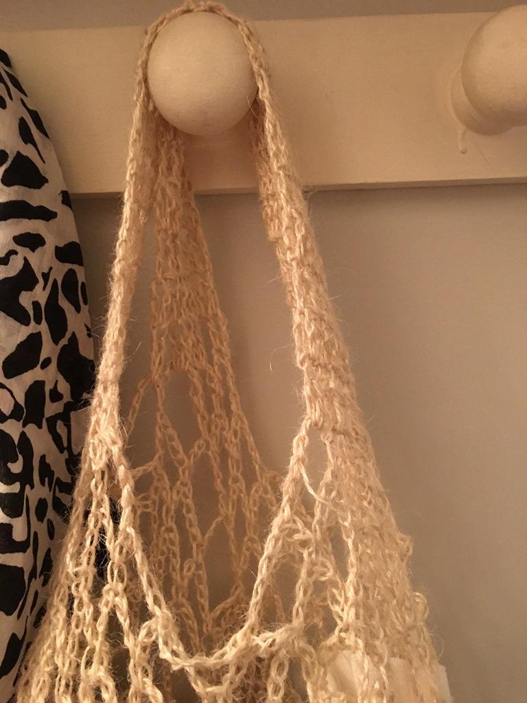 Detalle de la manija de la bolsa de mandados