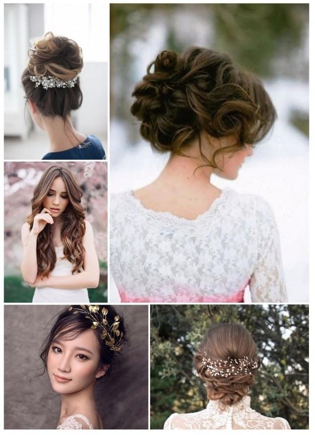 peinados de novia de noche