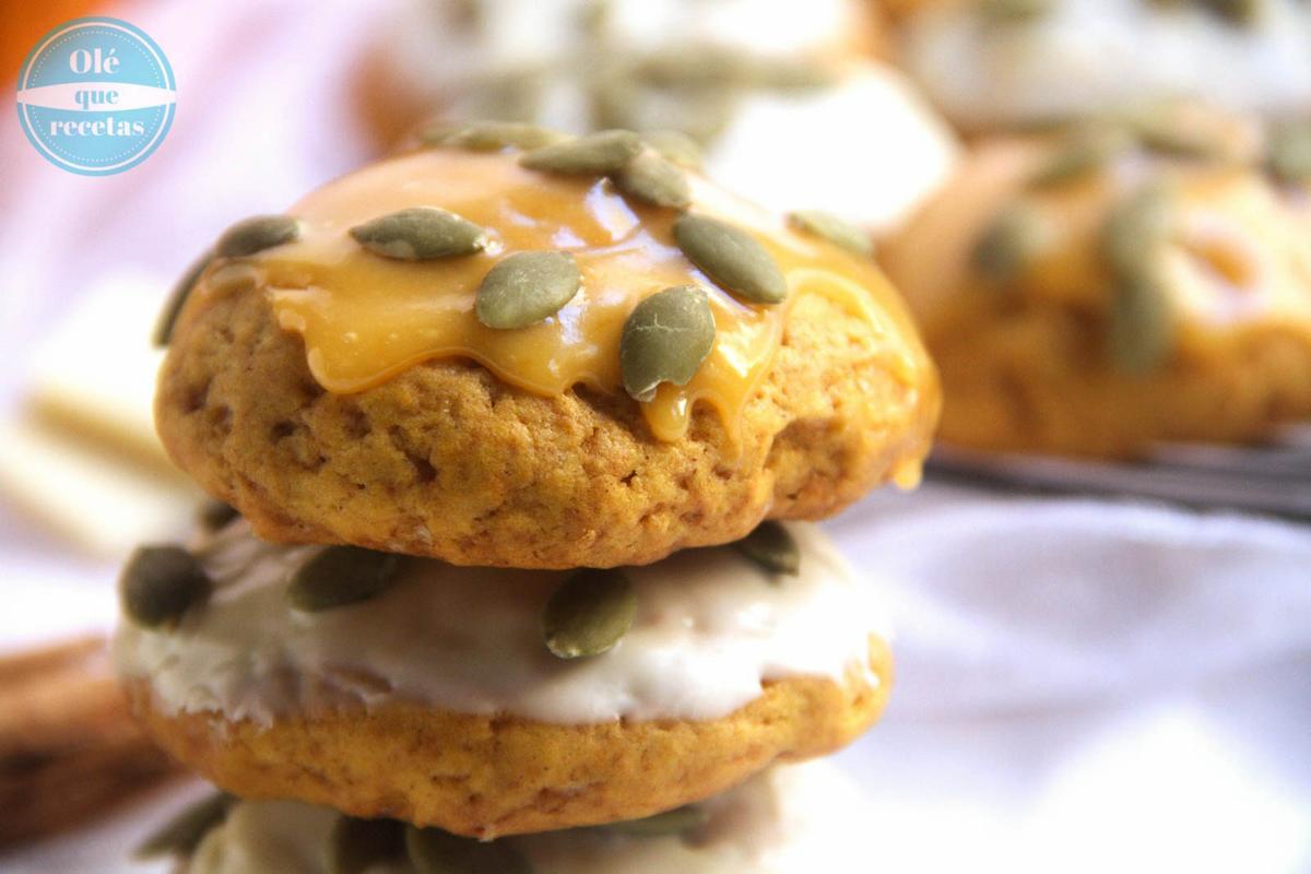 Galletas de calabaza con chocolate blanco